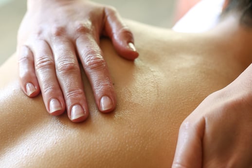 A person receiving a massage