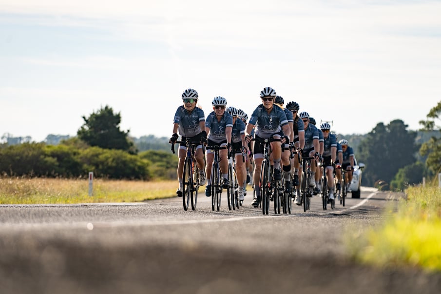 A group of cyclists