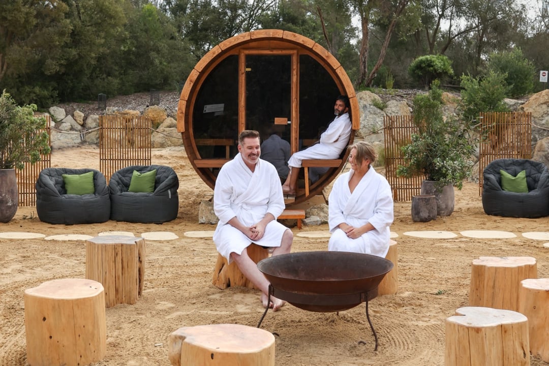 The sauna space